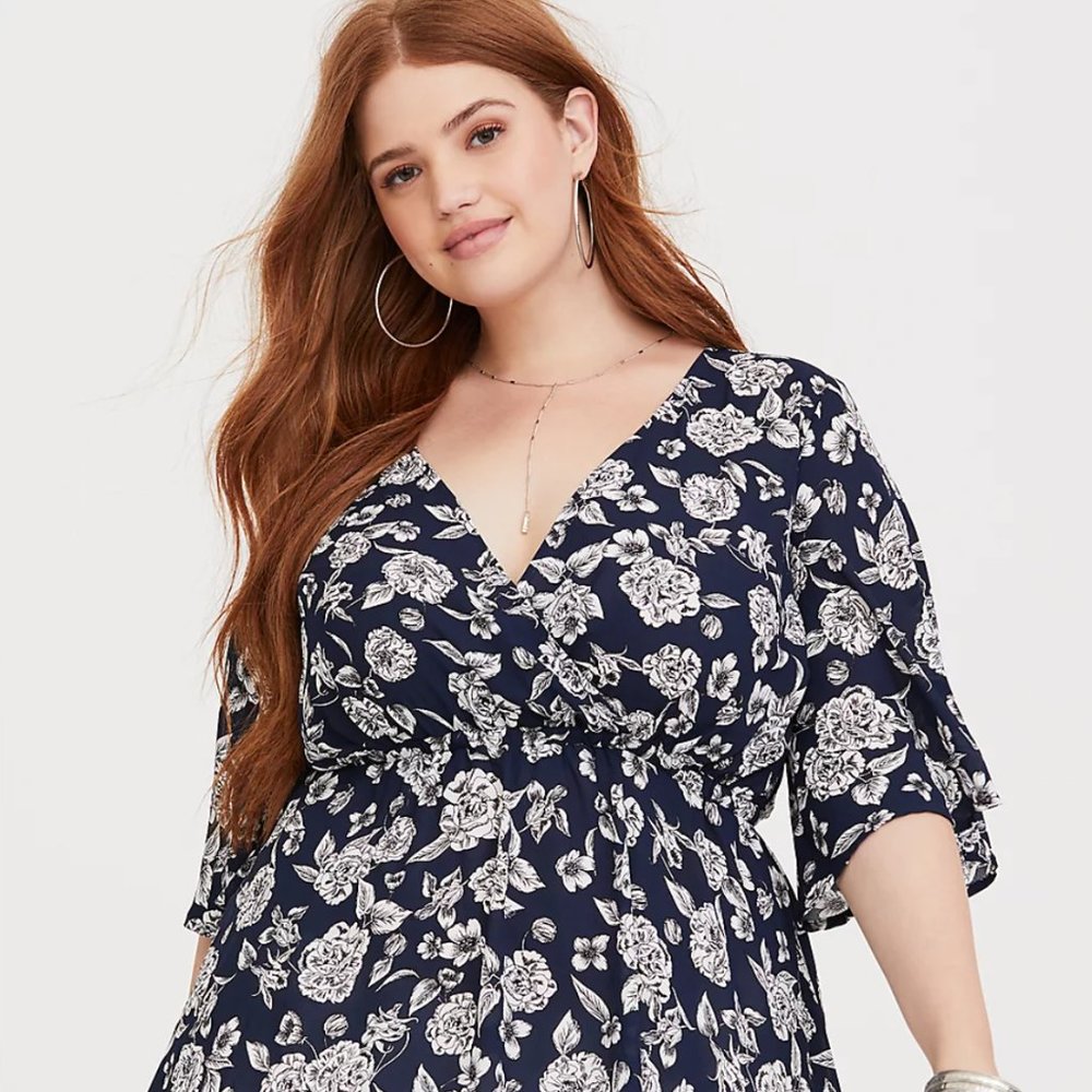 Torrid - Georgette Babydoll Blouse - Size 3